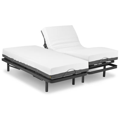 Articulated beds with viscoelastic mattress